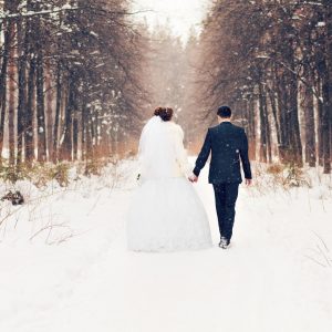 Wedding Couple in Winter